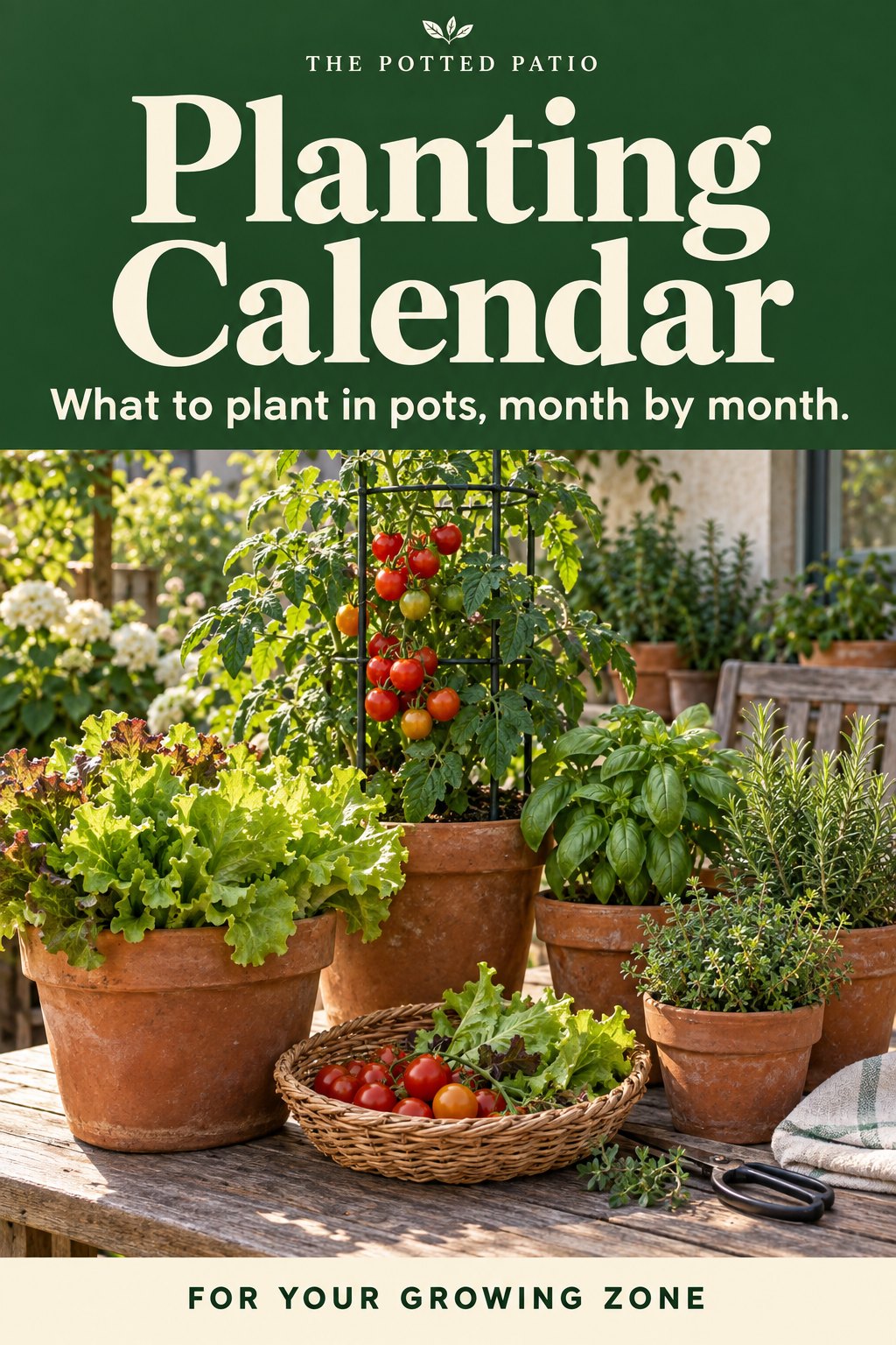 The Potted Patio Planting Calendar cover